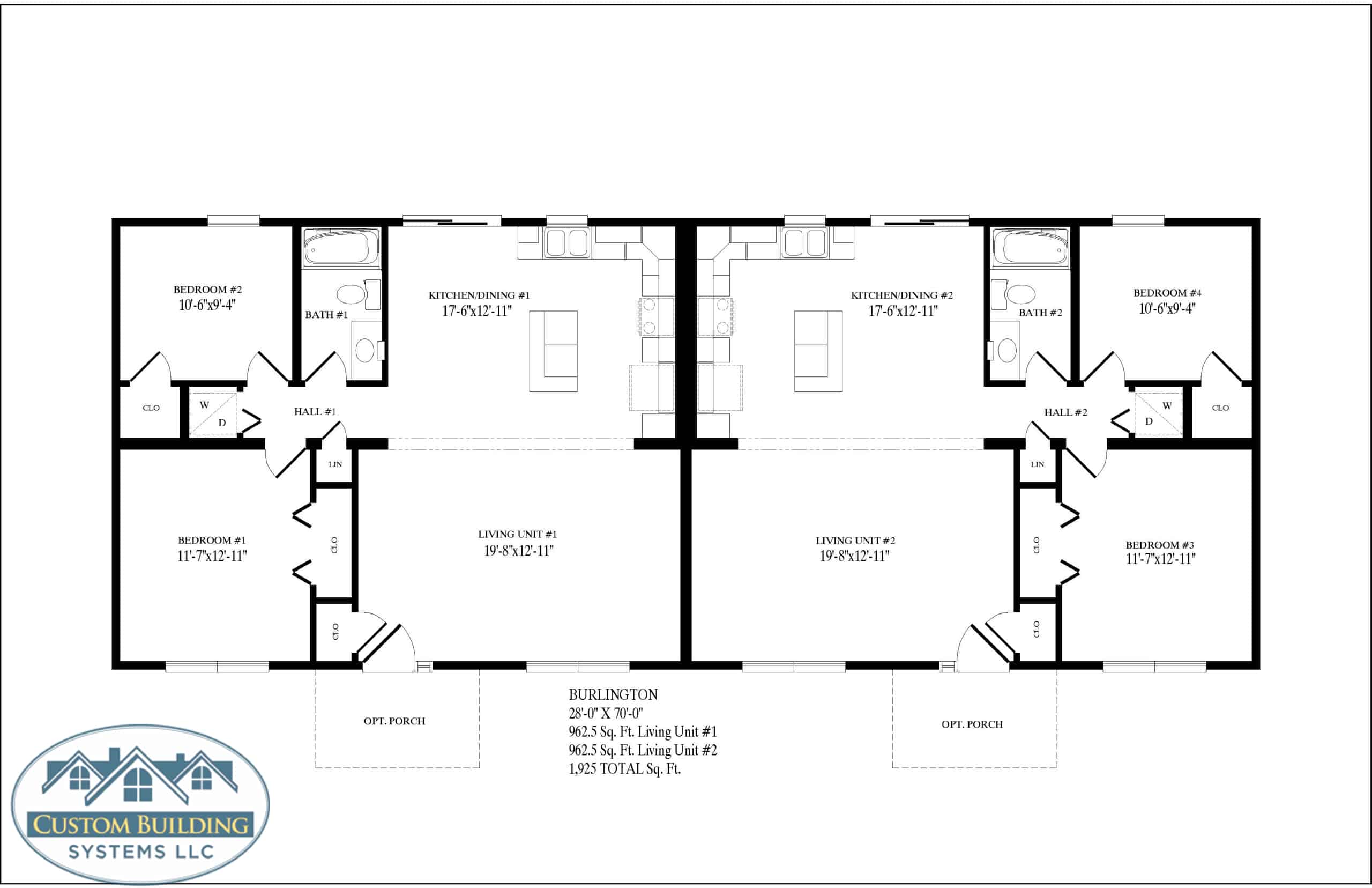 Burlington Duplex floor plan