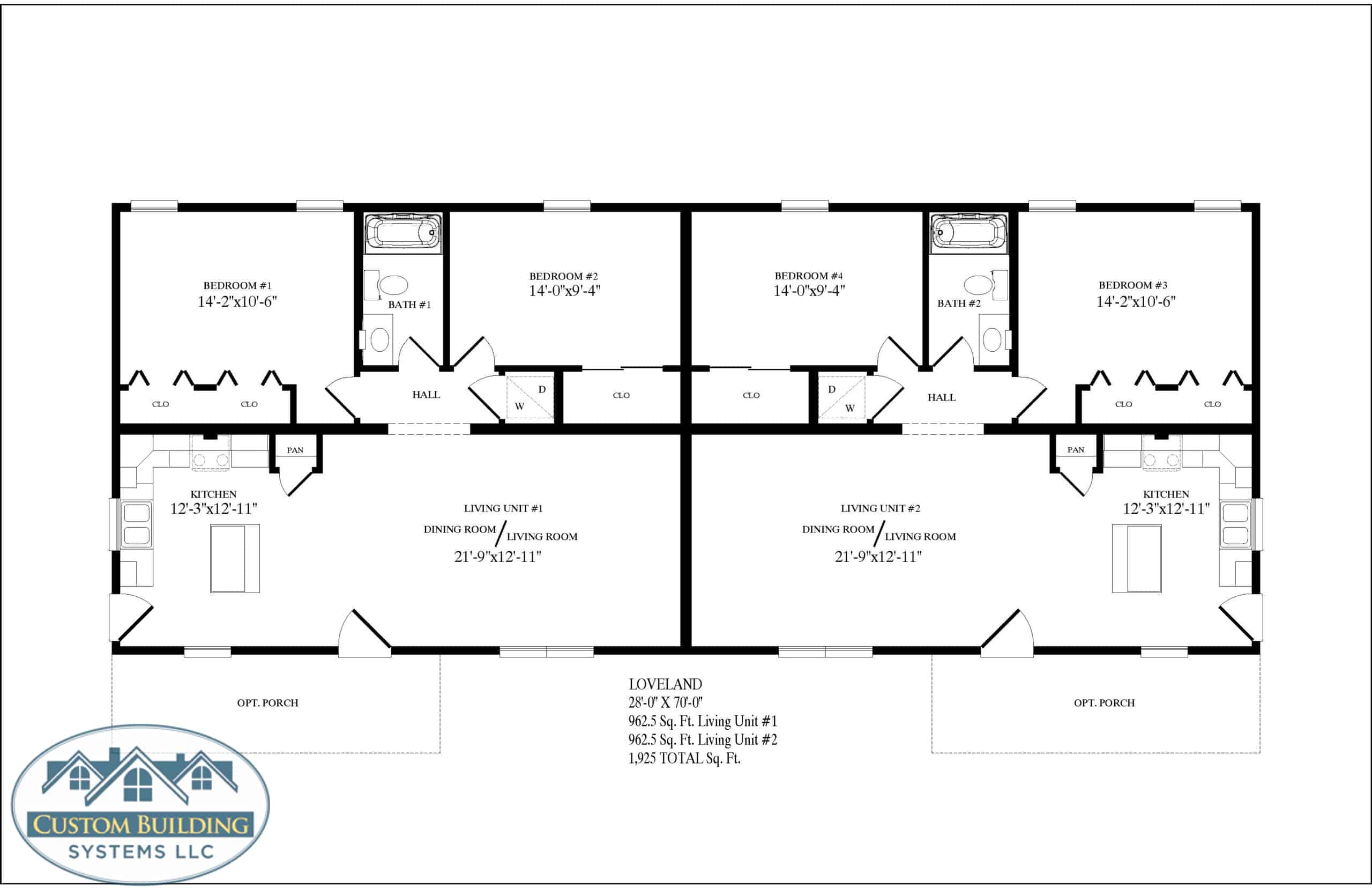 Loveland Duplex floor plan